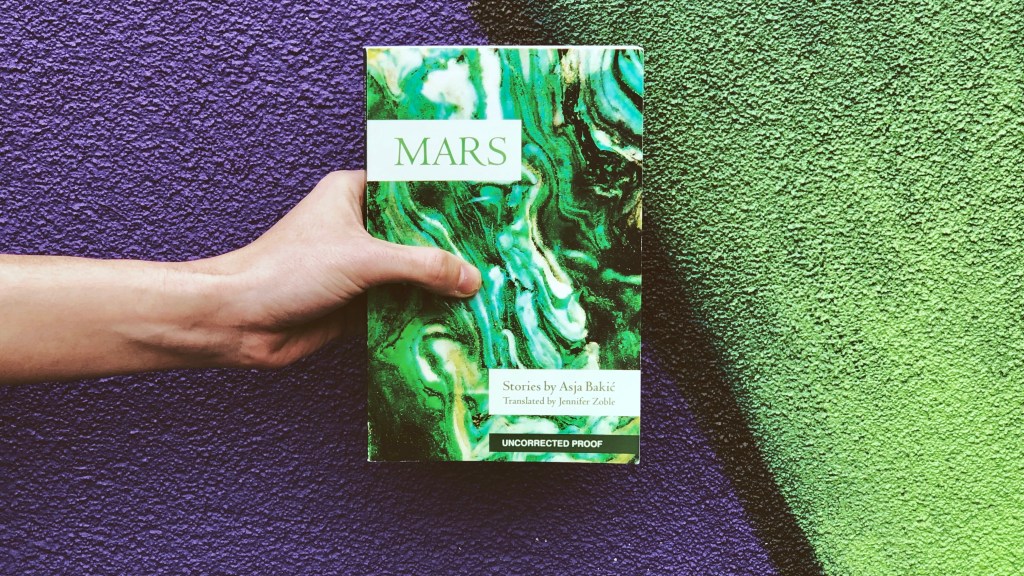 This is the featured image for Independent Book Review's review of Mars by Asja Bakic and Feminist Press.