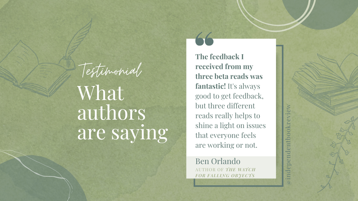 Ben Orlando says he likes the group beta reading service from ibr