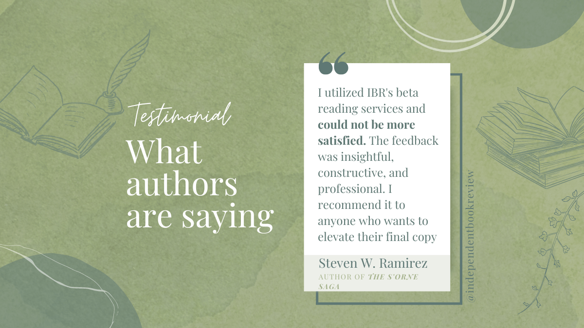 group beta reading testimonial from steven W. Ramirez