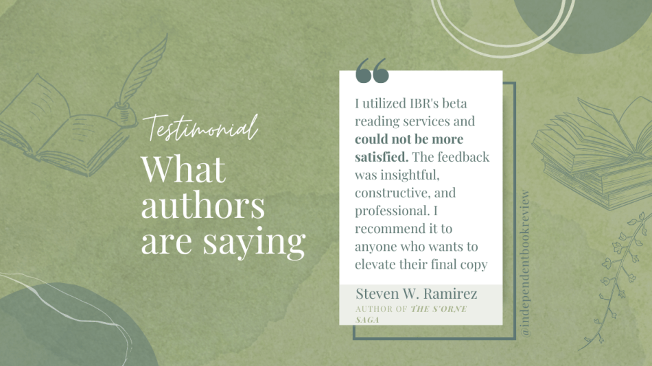 group beta reading testimonial from steven W. Ramirez