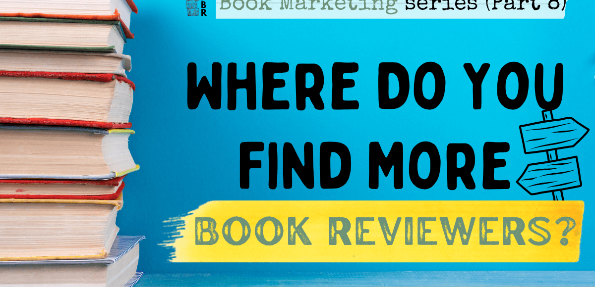 where do you find book reviewers blog post featured on blue background