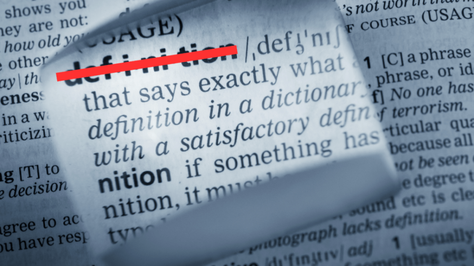 dictionary definition crossed out