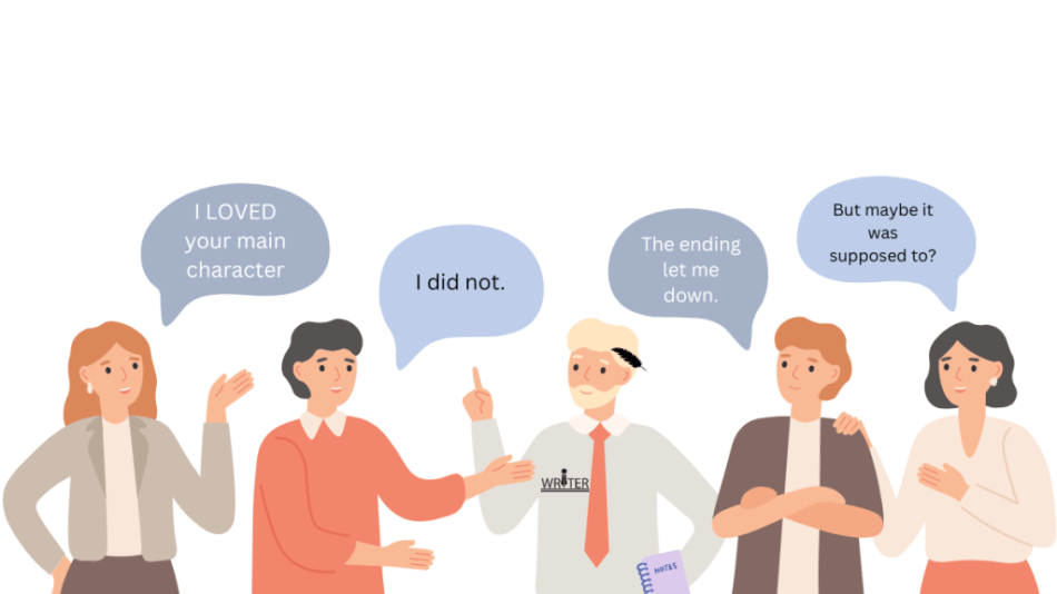 beta readers talking about a writer's book